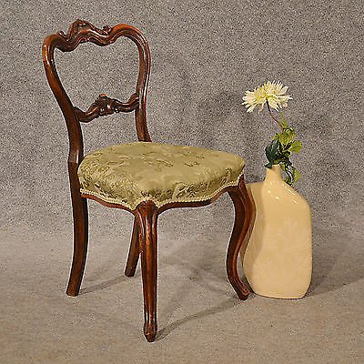 Antique Side Chair Study Desk Hall Dining Seat Victorian Cabriole English c1850