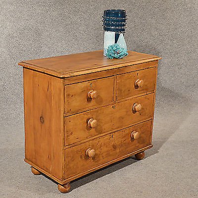 Antique Pine Small Chest of Drawers Quality Original English Victorian c1900