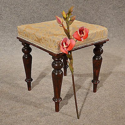 Antique Dressing Music Stool Footstool Faux Rosewood English Victorian c1880