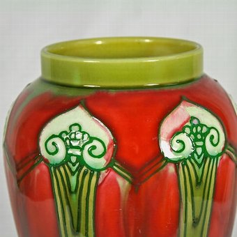 Antique Minton No.1 Secessionist Art Nouveau Solon Wadsworth Vase c1905