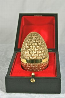 Antique Fine Stuart Devlin Sterling Silver Surprise Egg Jack-in-the-Box London 1981