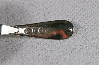 Antique Unusual Georgian English Sterling Silver Caddy Spoon 1790 Triangular Bowl