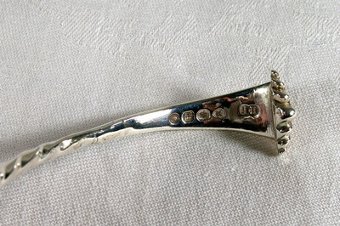 Antique Rare Victorian Onslow Hooked Stem Sterling Silver Sugar Sifter London 1865