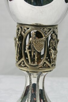 Antique Sterling Silver Gilt Commemorative Goblet Archbishop Lanfranc Canterbury 1989