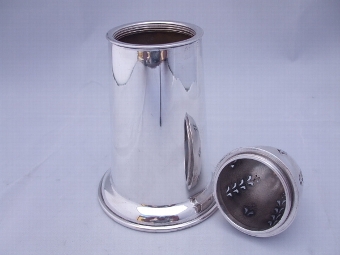 Antique Large Vintage Silver Plated Muffineer c1920