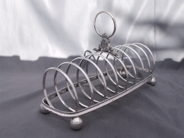 Victorian Royal Navy Silver Plated Toast Rack c1850s