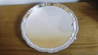 SUPER GEORGE 111 STYLE LARGE SILVER SALVER 10