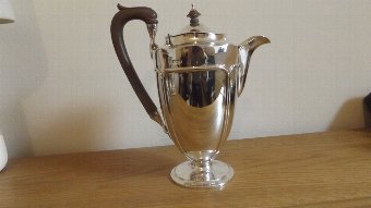 SUPERB EDWARDIAN SILVER COFFEE POT MAPPIN AND WEBB