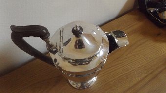 Antique SUPERB EDWARDIAN SILVER COFFEE POT MAPPIN AND WEBB