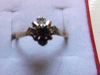 SUPER VICTORIAN 18CT GOLD DIAMOND AND SAPPHIRE RING