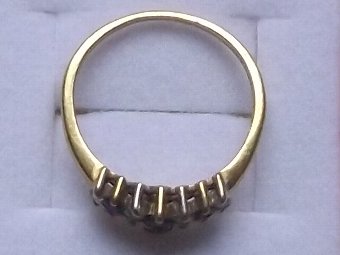 Antique STUNNING ART DECO DESIGN 18CT GOLD SAPPHIRE AND DIAMOND RING