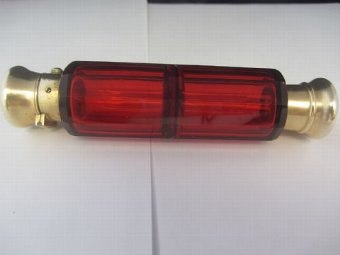 Antique Victorian Solid Silver Ruby Glass Double Ended Scent Bottle