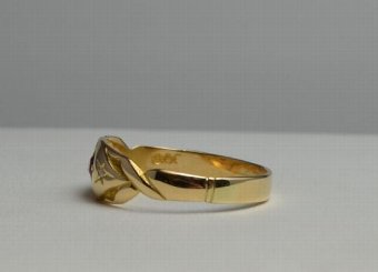 Antique Super Edwardian 18ct Gold Garnet & Diamond Ring  