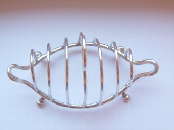 Superb Victorian hallmarked silver six division toast rack. 112g Sheffield 1893