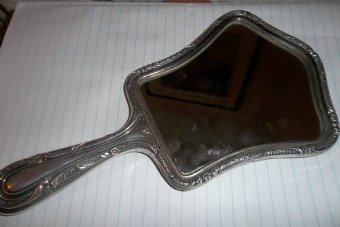 GORHAM American Solid Sterling Silver 925 Hand Held Vanity Mirror 1930s