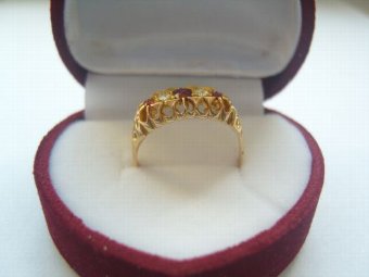 Antique Stunning 18ct Gold Ruby And Diamond Ring c1910