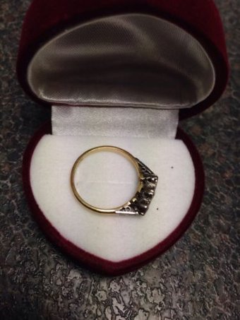 Antique Antique 18ct Gold And Platinum Three Stone Diamond Ring