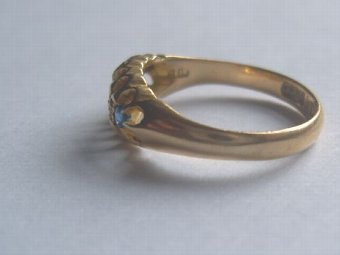 Antique Lovely 18ct Gold Sapphire and Diamond Ring Chester 1918