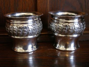 Details about  Great Pair English Sterling Small Vases - London 1906 Barnard