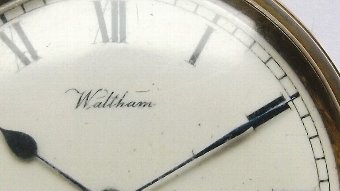 Antique Victorian Waltham Traveller Gold Plated Pocket Watch