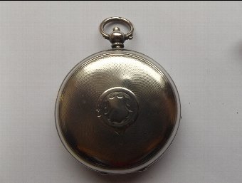 Antique Antique Silver Cased Open Face Pocket Watch.