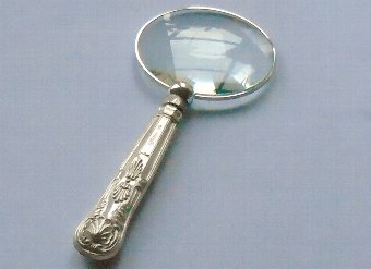 William Yates HM Silver Handle Magnifying Glass Sheff 1921  