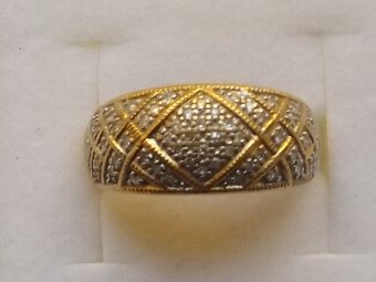 Superb Heavy Art Deco 18ct Gold 0.5CT Diamond Cluster Ring