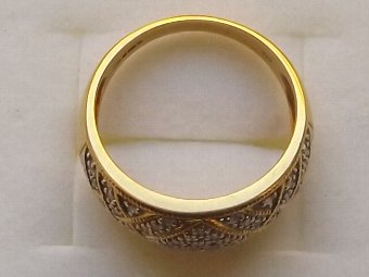 Antique Superb Heavy Art Deco 18ct Gold 0.5CT Diamond Cluster Ring