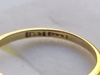Antique Edwardian 18ct Gold & Plat 3 Stone Diamond Ring