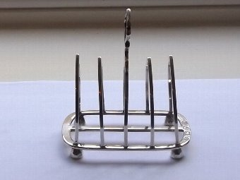 Super Heavy Silver 4 Slice toast Rack Hallmarked Chester