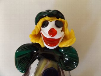 Antique Lovely Vintage Murano Glass Clown