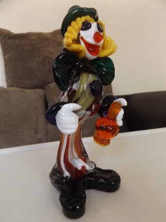 Antique Lovely Vintage Murano Glass Clown