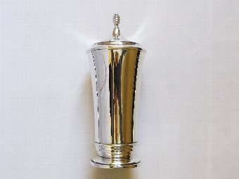 Fine Art Deco Hallmarked Silver Large Sugar Castor