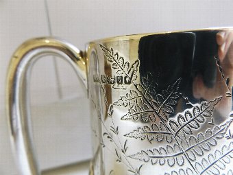 Antique Lovely Antique Victorian Silver Pint Mug/Tankard 