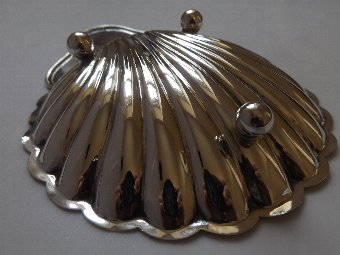 Antique Lovely Silver Edwardian Hallmarked Shell Dish