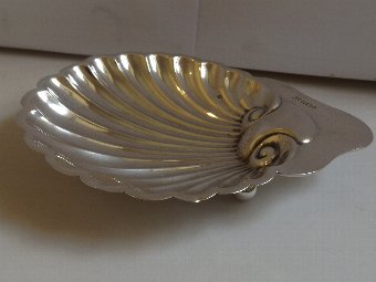 Antique Lovely Silver Edwardian Hallmarked Shell Dish