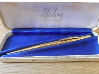 Super Boxed 9ct Gold Life-long Propelling Pencil