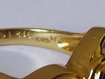 Antique  Lovely Art Deco 14ct Gold Sapphire & Diamond Ring