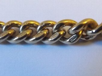 Antique Lovely Victorian 9ct Yellow Gold Curb Link Bracelet
