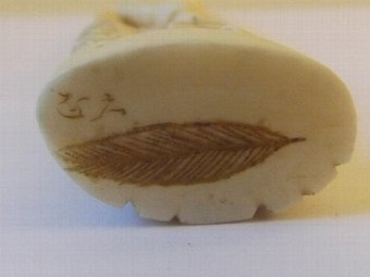 Antique Japanese Ivory Okimono Meiji Period c1900 Signed