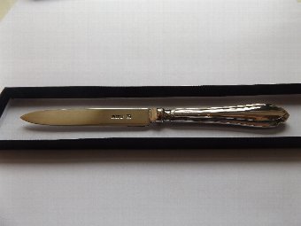 Lovely  Boxed Hallmarked Solid Silver Letter Opener
