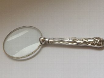 Antique Lovely Hallmarked Silver Magnifying Glass