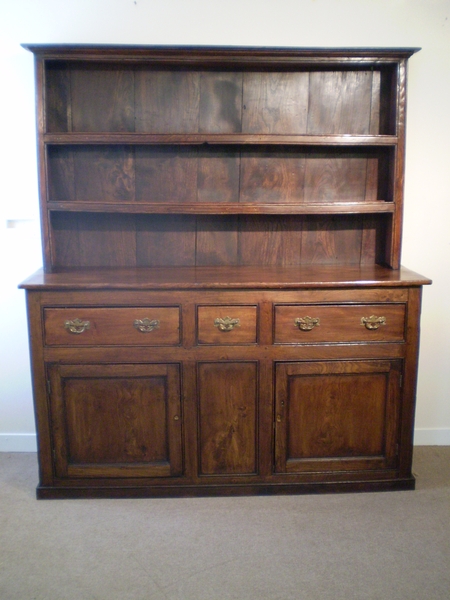 Antique A Rare Early Elm Dresser