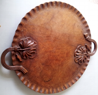 Hardwood carved tray