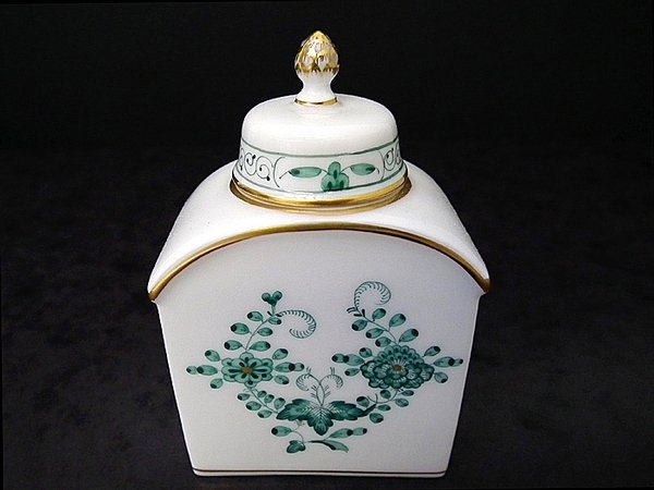 Meissen porcelain vintage tea caddy - c1900s