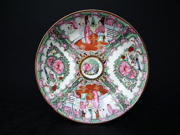 Chinese famille rose antique bowl - c1850