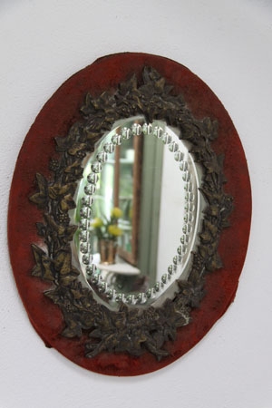 19thC Oval Mirror