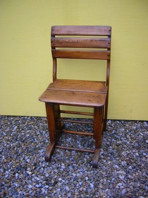 Antique Unusual adjustable-height chair , library chair
