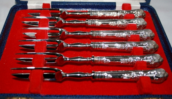 Solid Silver Pastry Forks