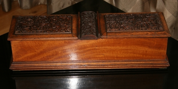 Antique Carved Mahogany Box